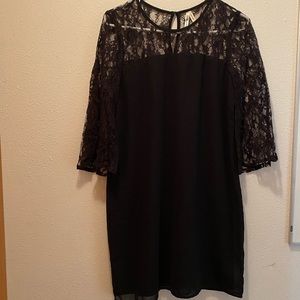 Black Lace Shift Dress